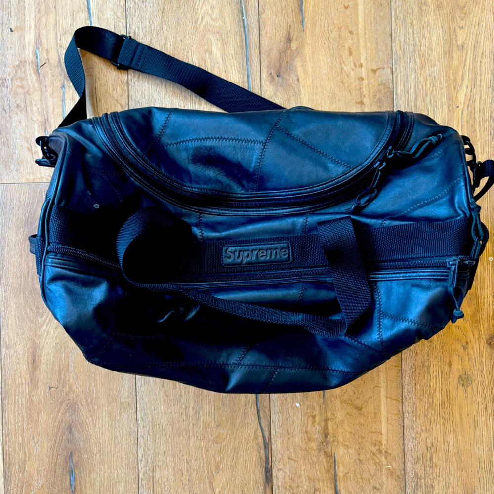 Supreme Black Duffel Bag for Men